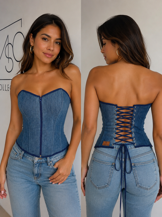 Corselet Patchwork denim 2