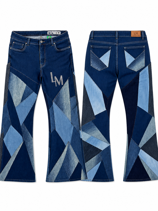 Calça patchwork Autoral