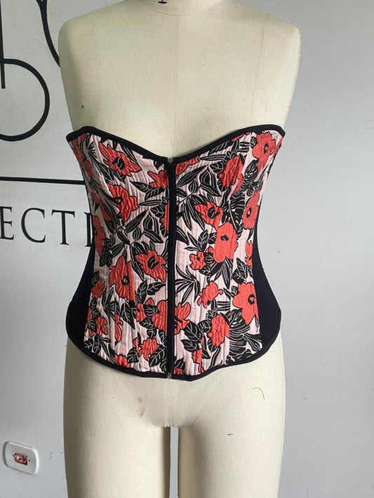 Corselet Patchwork Flores