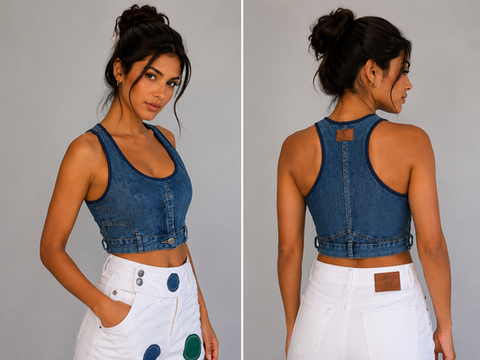 Cropped Upcycling Denim
